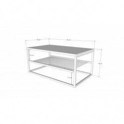 Mesa de centro Asude blanco negro Practica Hogar