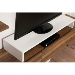 Mueble TV con estante NirvanaTeak teca blanco Practica Hogar