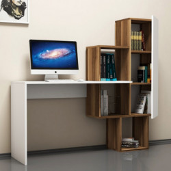 Escritorio de estudio Achelya blanco nogal Practica Hogar