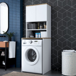Mueble de lavadora KD101-1950 nogal blanco Practica Hogar