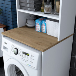 Mueble de lavadora KD101-1950 nogal blanco Practica Hogar