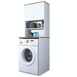 Mueble de lavadora KD101-1950 nogal blanco Practica Hogar