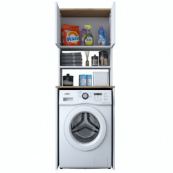 Mueble de lavadora KD101-1950 nogal blanco Practica Hogar