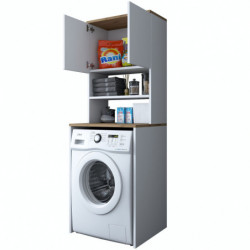 Mueble de lavadora KD101-1950 nogal blanco Practica Hogar