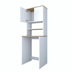 Mueble de lavadora KD101-1950 nogal blanco Practica Hogar