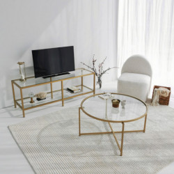 Mueble TV Basic TV501 dorado Practica Hogar