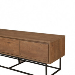 Mueble TV Milo 140 negro nogal Practica Hogar
