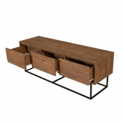 Mueble TV Milo 140 negro nogal Practica Hogar