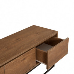 Mueble TV Milo 140 negro nogal Practica Hogar