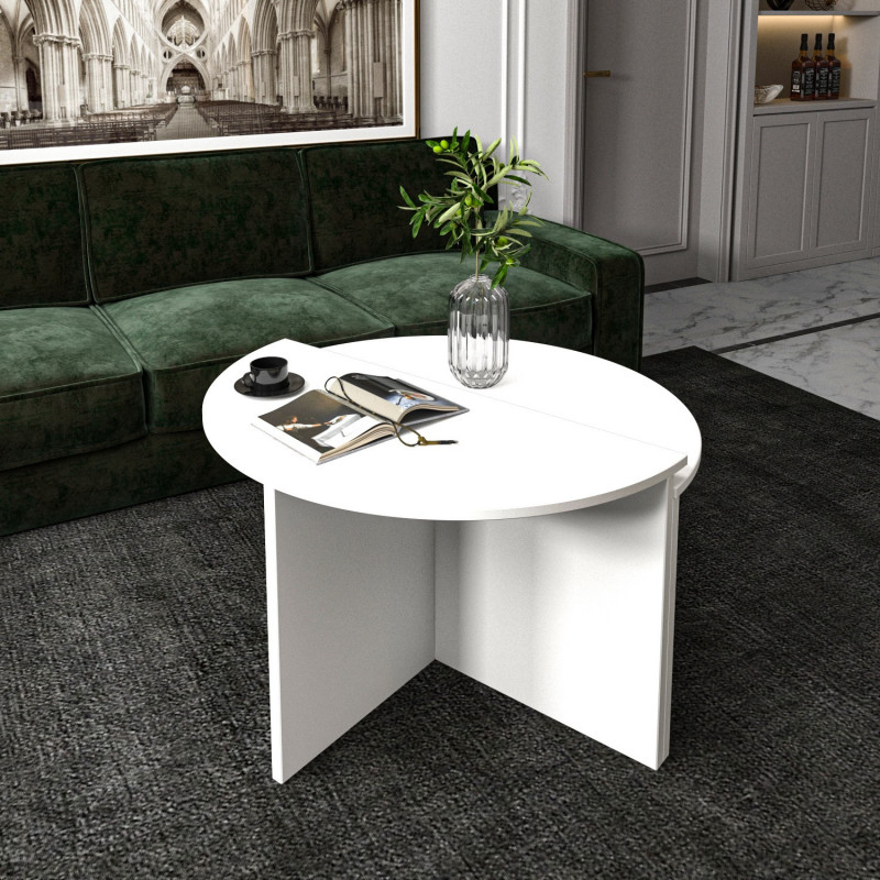 Mesa de centro Dolunay Blanco Practica Hogar Mesa de centro Dolunay Blanco Practica Hogar