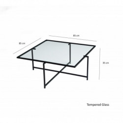 Mesa de centro Sun S409 negro Practica Hogar