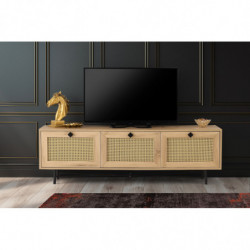 Mueble TV Alcazar 180 roble negro Practica Hogar