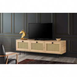 Mueble TV Alcazar 180 roble negro Practica Hogar