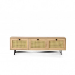 Mueble TV Alcazar 180 roble negro Practica Hogar