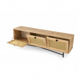 Mueble TV Alcazar 180 roble negro Practica Hogar