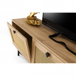 Mueble TV Alcazar 180 roble negro Practica Hogar