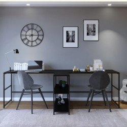Escritorio de estudio Massası L193 negro Practica Hogar