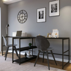 Escritorio de estudio Massası L193 negro Practica Hogar
