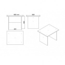 Conjunto de muebles de oficina VO15-W blanco Practica Hogar