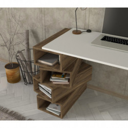 Escritorio de estudio Jenga nogal blanco Practica Hogar