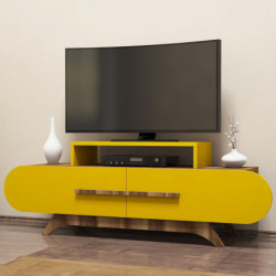 Mueble TV Rose amarillo nogal Practica Hogar