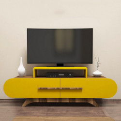 Mueble TV Rose amarillo nogal Practica Hogar