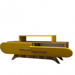 Mueble TV Rose amarillo nogal Practica Hogar