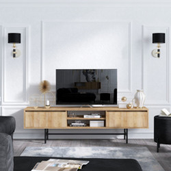 Mueble TV Matias roble negro Practica Hogar