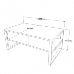 Mesa de centro ML34-RG plata Practica Hogar