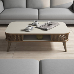 Mesa de centro Eylül crema Practica Hogar