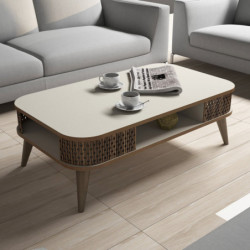 Mesa de centro Eylül crema Practica Hogar