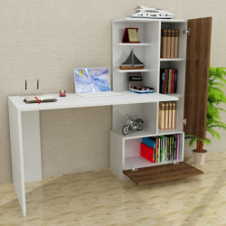Escritorio de estudio Merinos nogal blanco Practica Hogar