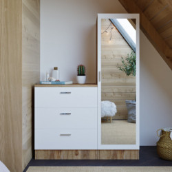 Mueble auxiliar CC6-AW pino atlántico blanco Practica Hogar
