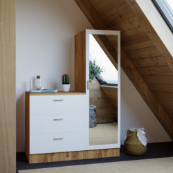 Mueble auxiliar CC6-AW pino atlántico blanco Practica Hogar