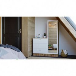 Mueble auxiliar CC6-AW pino atlántico blanco Practica Hogar