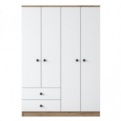 Armario BA108-2067 blanco nogal Practica Hogar