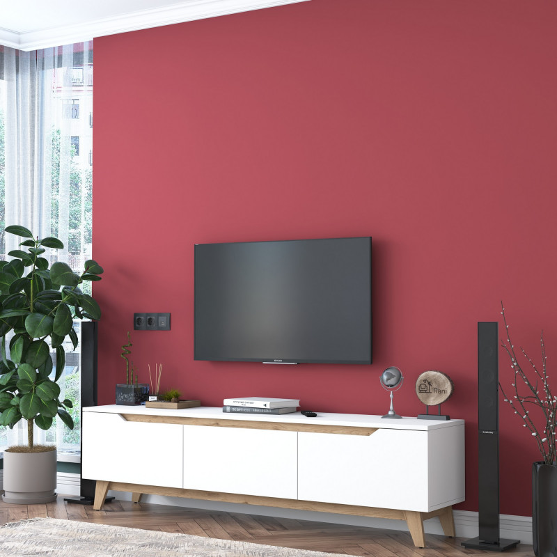 Mueble TV D1-2472 nogal blanco Practica Hogar Mueble TV D1-2472 nogal blanco Practica Hogar