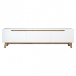 Mueble TV D1-2472 nogal blanco Practica Hogar