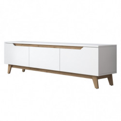 Mueble TV D1-2472 nogal blanco Practica Hogar