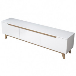 Mueble TV D1-2472 nogal blanco Practica Hogar