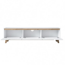 Mueble TV D1-2472 nogal blanco Practica Hogar