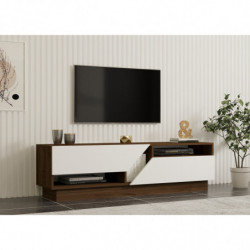 Mueble TV Koza blanco nogal Practica Hogar