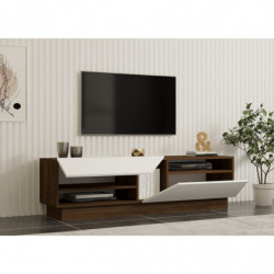 Mueble TV Koza blanco nogal Practica Hogar