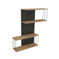 Estante de pared Destan roble antracita Practica Hogar