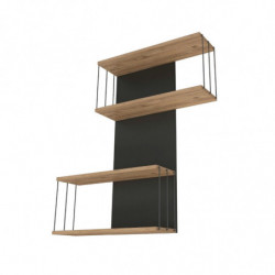 Estante de pared Destan roble antracita Practica Hogar