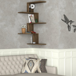 Estante de pared Caniko nogal Practica Hogar