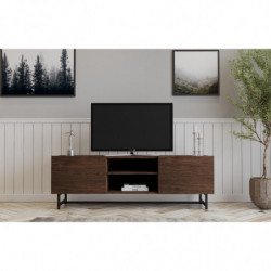 Mueble TV Wood nogal Practica Hogar