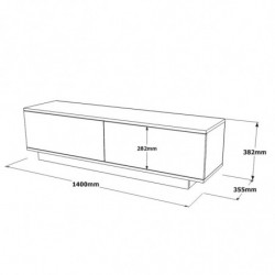 Mueble TV FN1-W blanco Practica Hogar