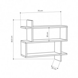 Estante de pared Paralel roble Practica Hogar