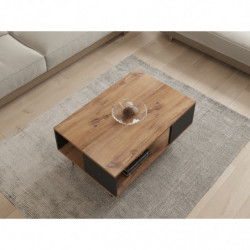 Mesa de centro Yuka negro nogal Practica Hogar